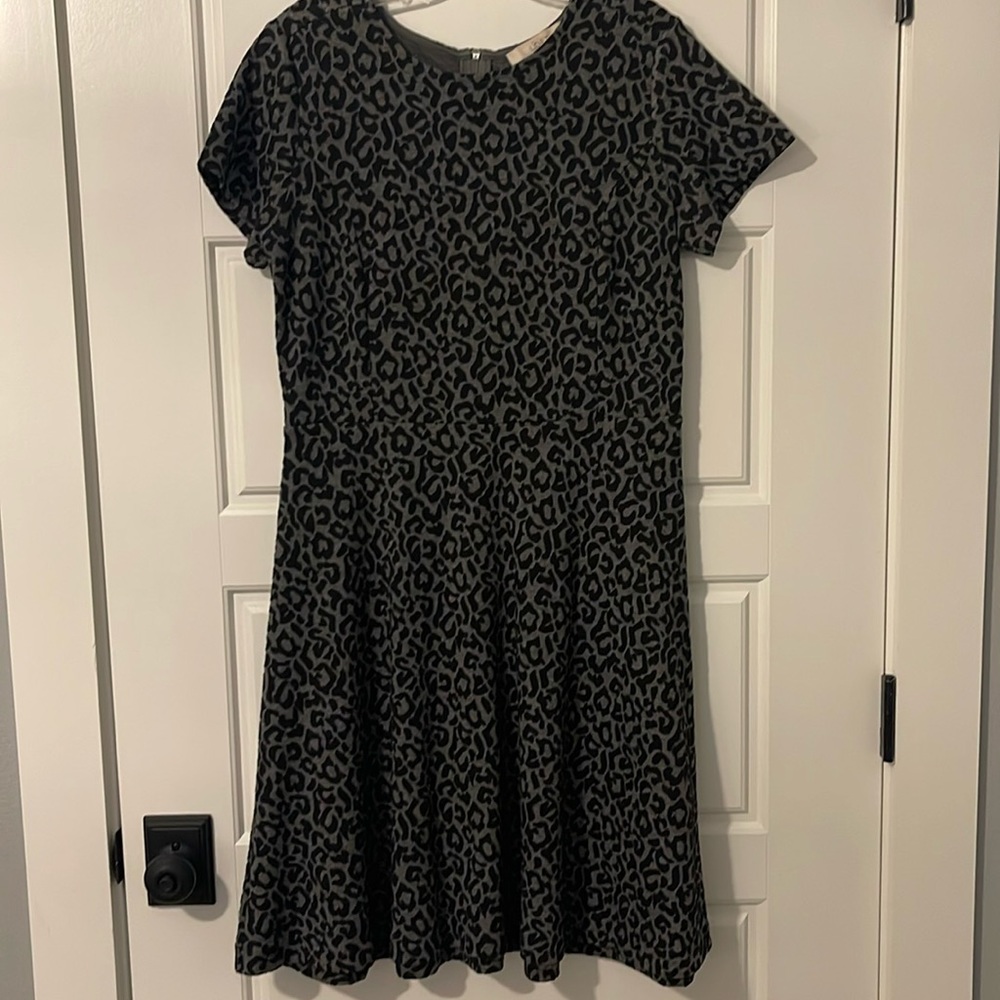 Loft//leopard midi dress